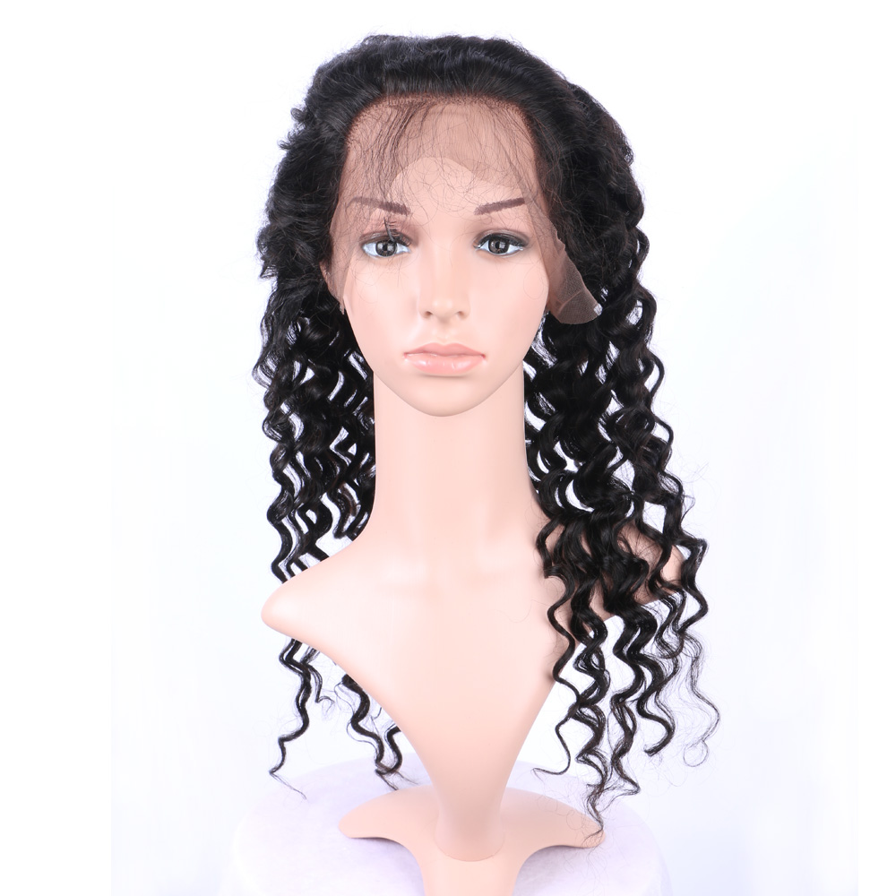 popular 360 lace frontal closure with hair bundles, ear to ear pre plucked 360 lace frontal with baby hair QM051